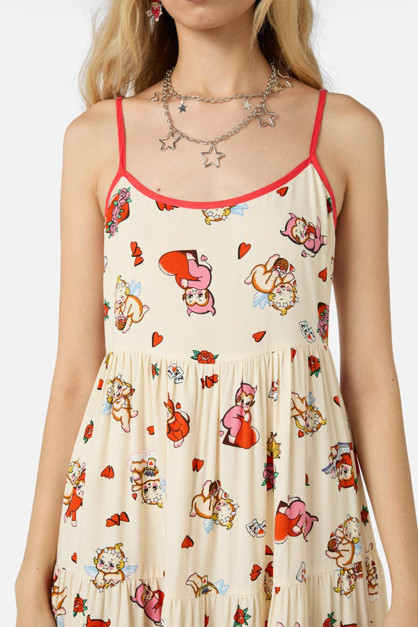 Dangerfield - Love Found Tier Dress - cream