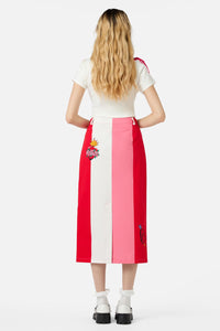 Dangerfield - Love Letter Midi Skirt - pink-red