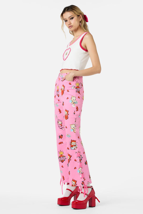 Dangerfield - Cupido Frill Heart Tank - white