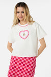 Dangerfield - Cupid Crop OS Tee - white