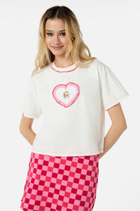 Dangerfield - Cupid Crop OS Tee - white