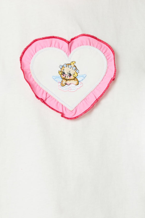 Dangerfield - Cupid Crop OS Tee - white