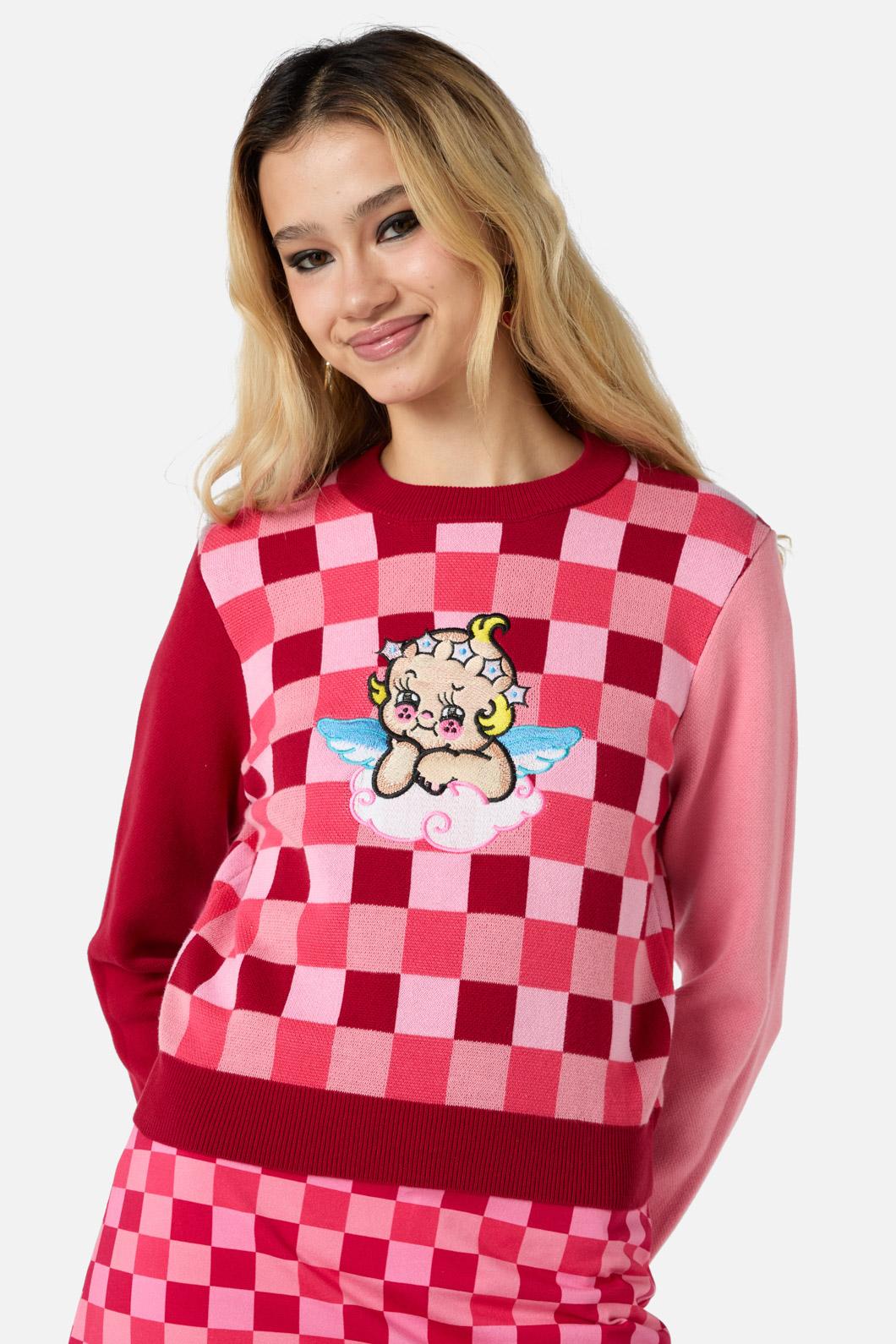 Dangerfield - Valentynes Contrast Knit - pink-red