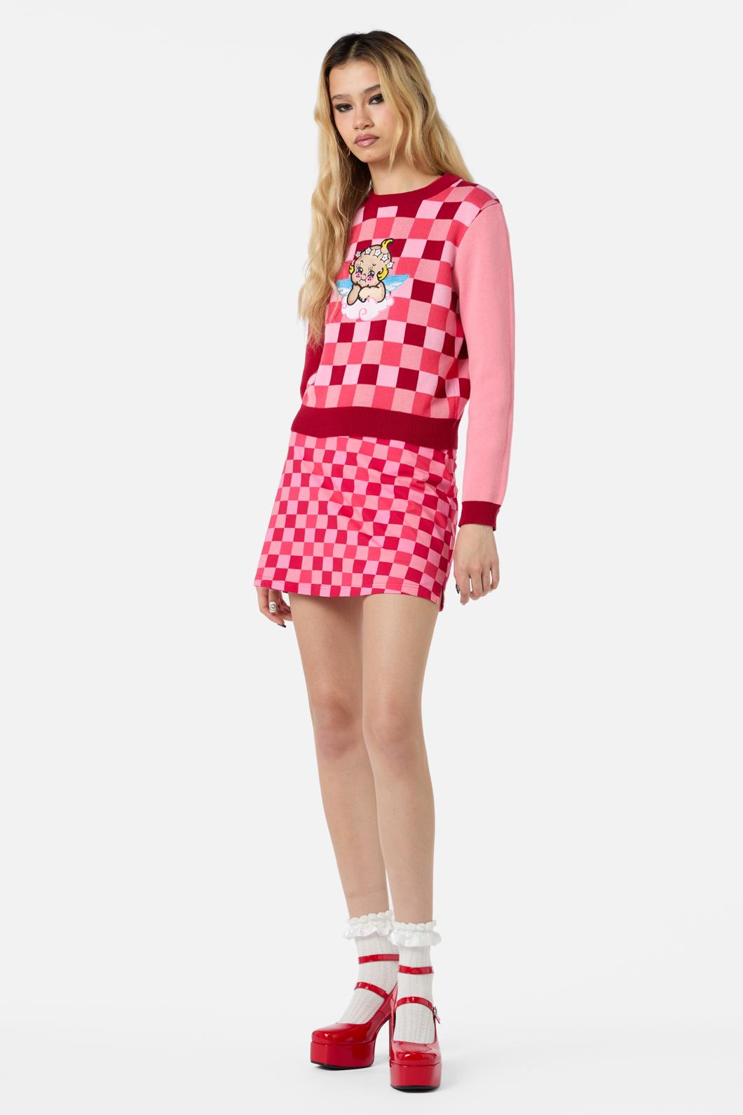 Dangerfield - Valentynes Contrast Knit - pink-red