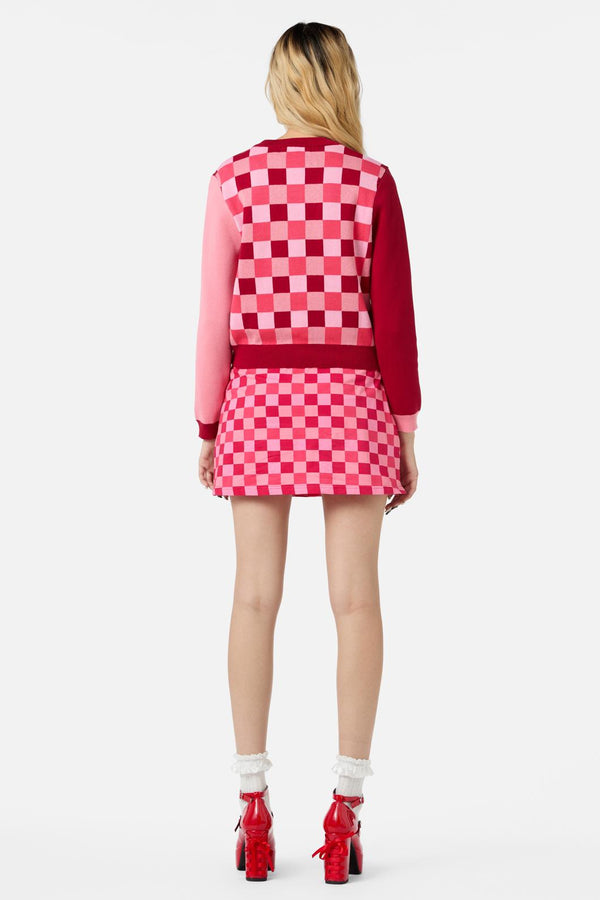 Dangerfield - Valentynes Contrast Knit - pink-red