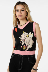 Dangerfield - Love Bird Knit Vest - black