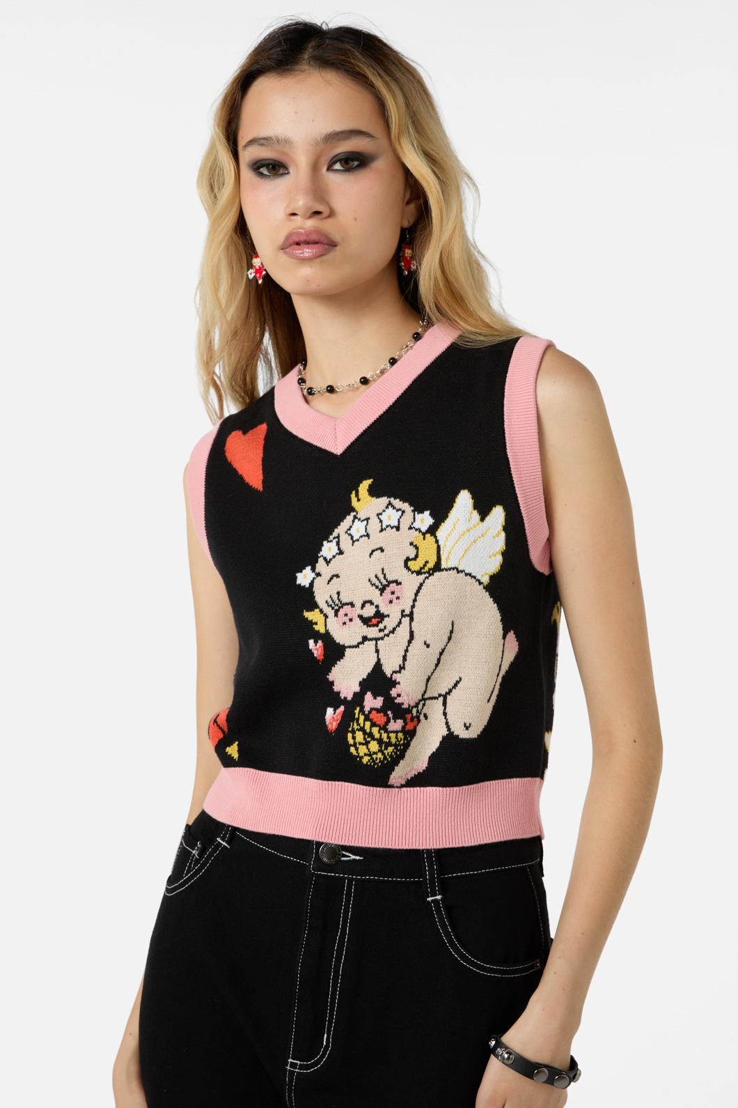 Dangerfield - Love Bird Knit Vest - black