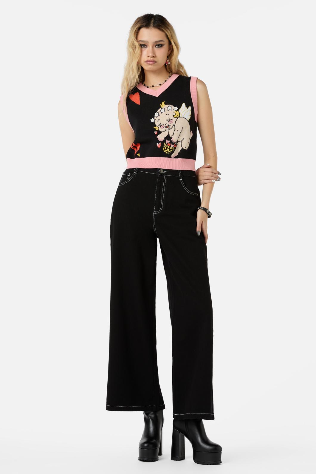 Dangerfield - Love Bird Knit Vest - black