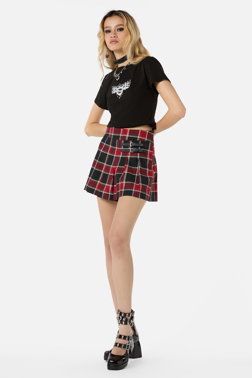 Dangerfield - Boundless Tartan Skort - red