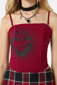 Dangerfield - Mercy Corset Top - raspberry