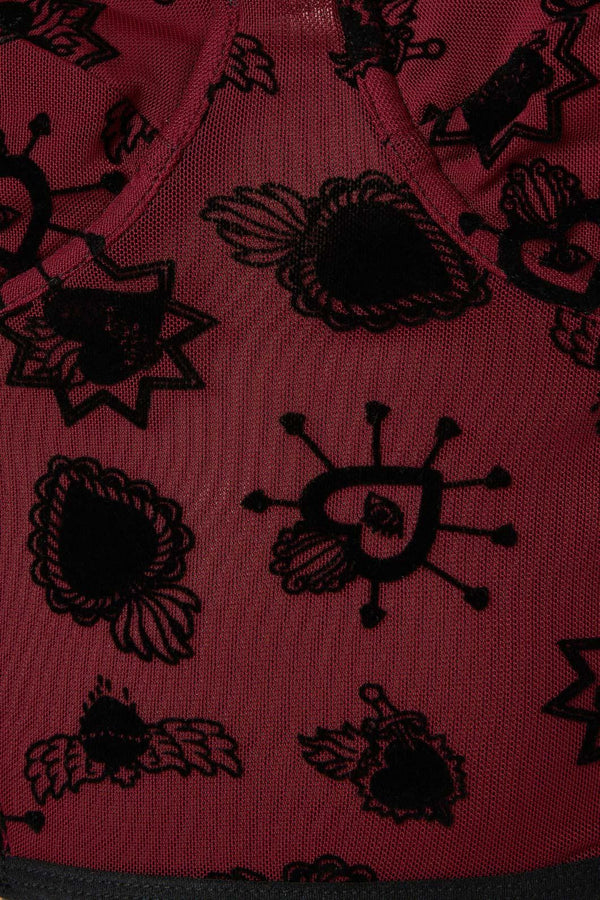 Dangerfield - Mercy Mesh Corset - raspberry