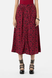 Dangerfield - Mercy Midi Skirt - raspberry
