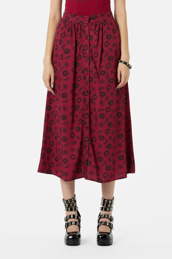 Dangerfield - Mercy Midi Skirt - raspberry