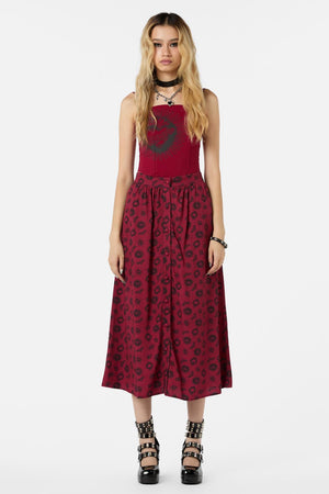 Dangerfield - Mercy Midi Skirt - raspberry