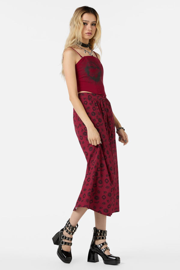Dangerfield - Mercy Midi Skirt - raspberry