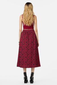 Dangerfield - Mercy Midi Skirt - raspberry