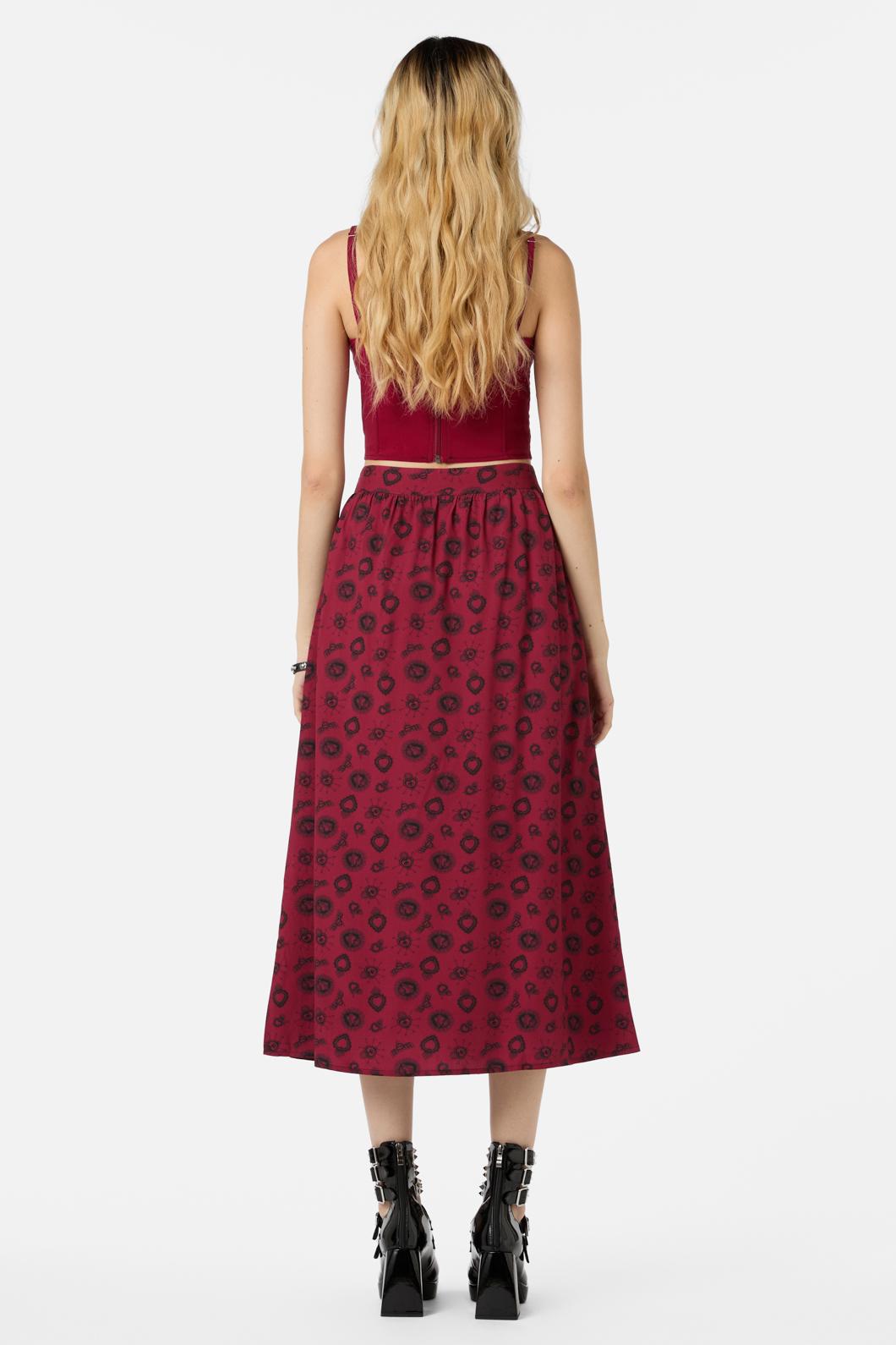 Dangerfield - Mercy Midi Skirt - raspberry