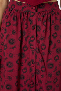 Dangerfield - Mercy Midi Skirt - raspberry