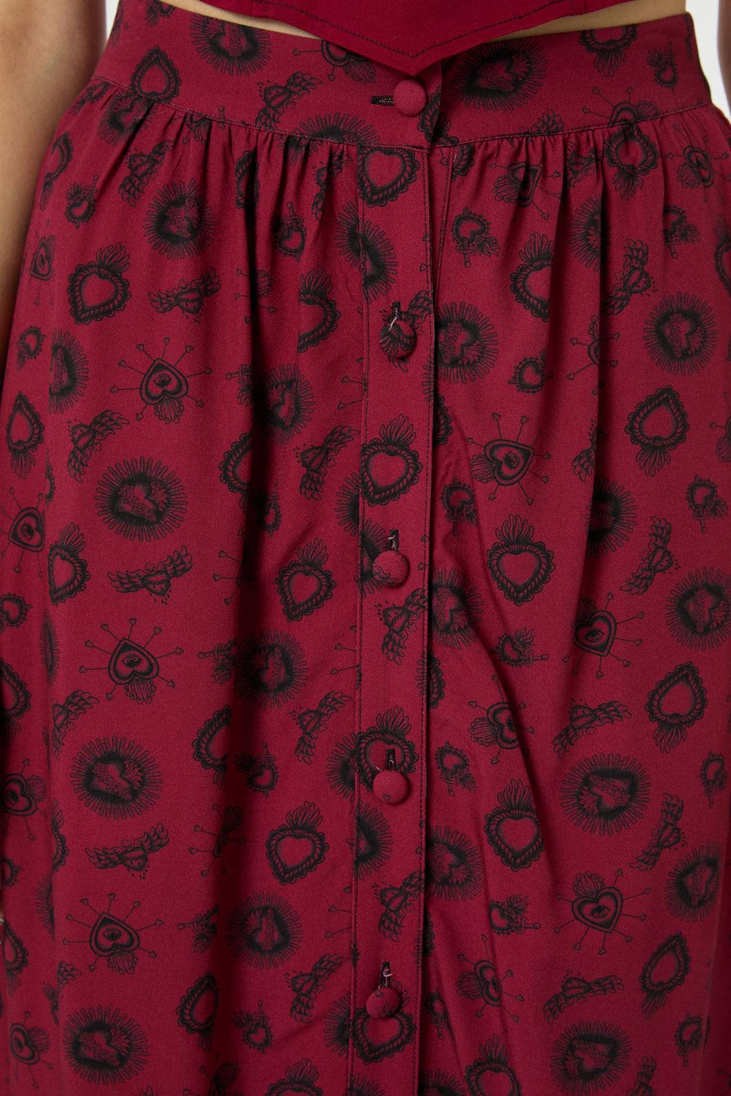 Dangerfield - Mercy Midi Skirt - raspberry
