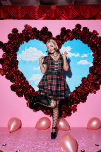 Dangerfield - Boundless Tartan Dress - red