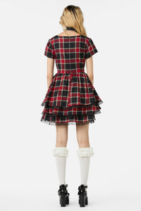 Dangerfield - Boundless Tartan Dress - red