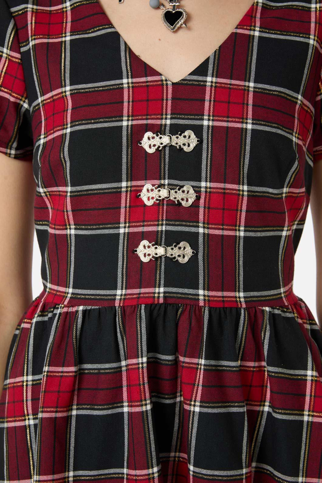 Dangerfield - Boundless Tartan Dress - red