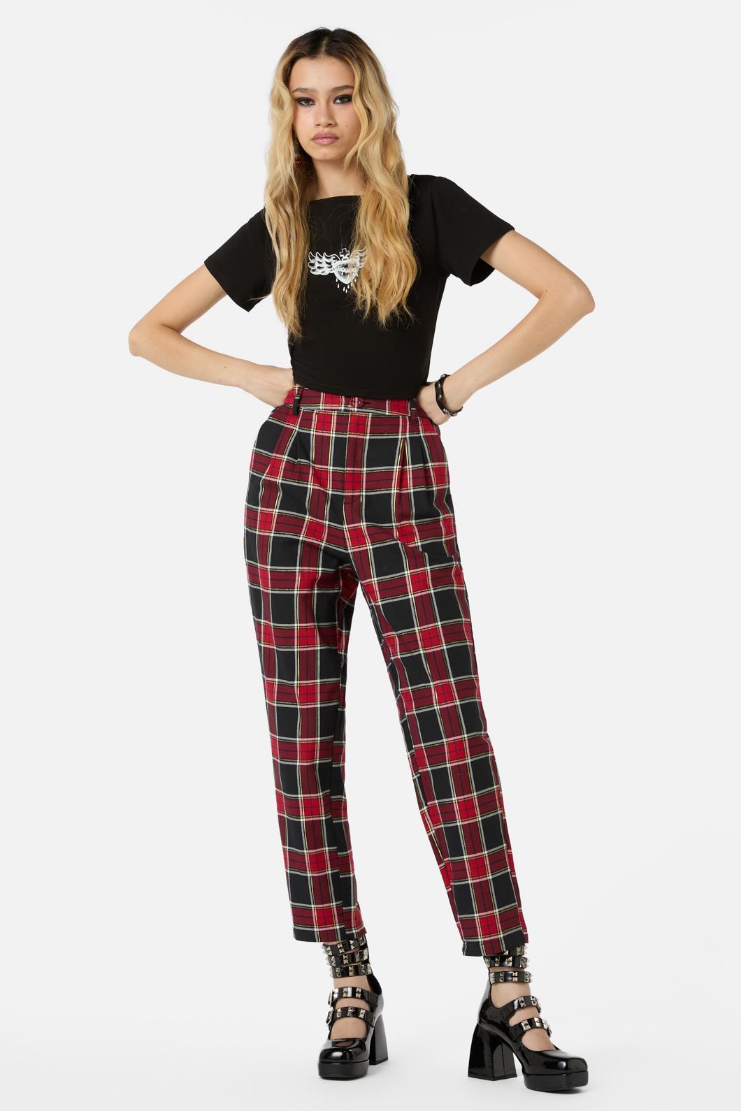 Dangerfield - Boundless Tartan Pant - red