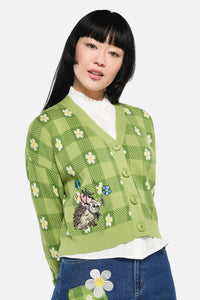Dangerfield - Garden Hedge Check Cardigan - green