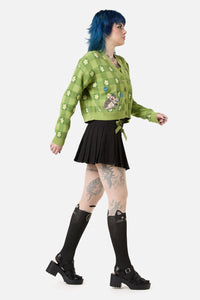 Dangerfield - Garden Hedge Check Cardigan - green