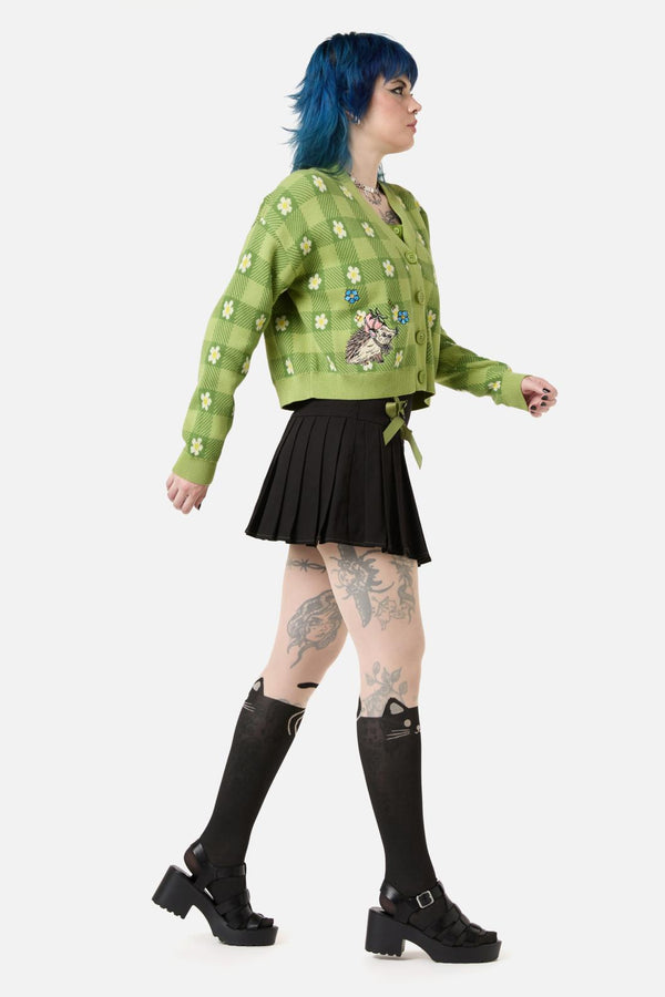 Dangerfield - Garden Hedge Check Cardigan - green