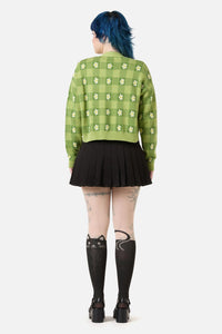 Dangerfield - Garden Hedge Check Cardigan - green