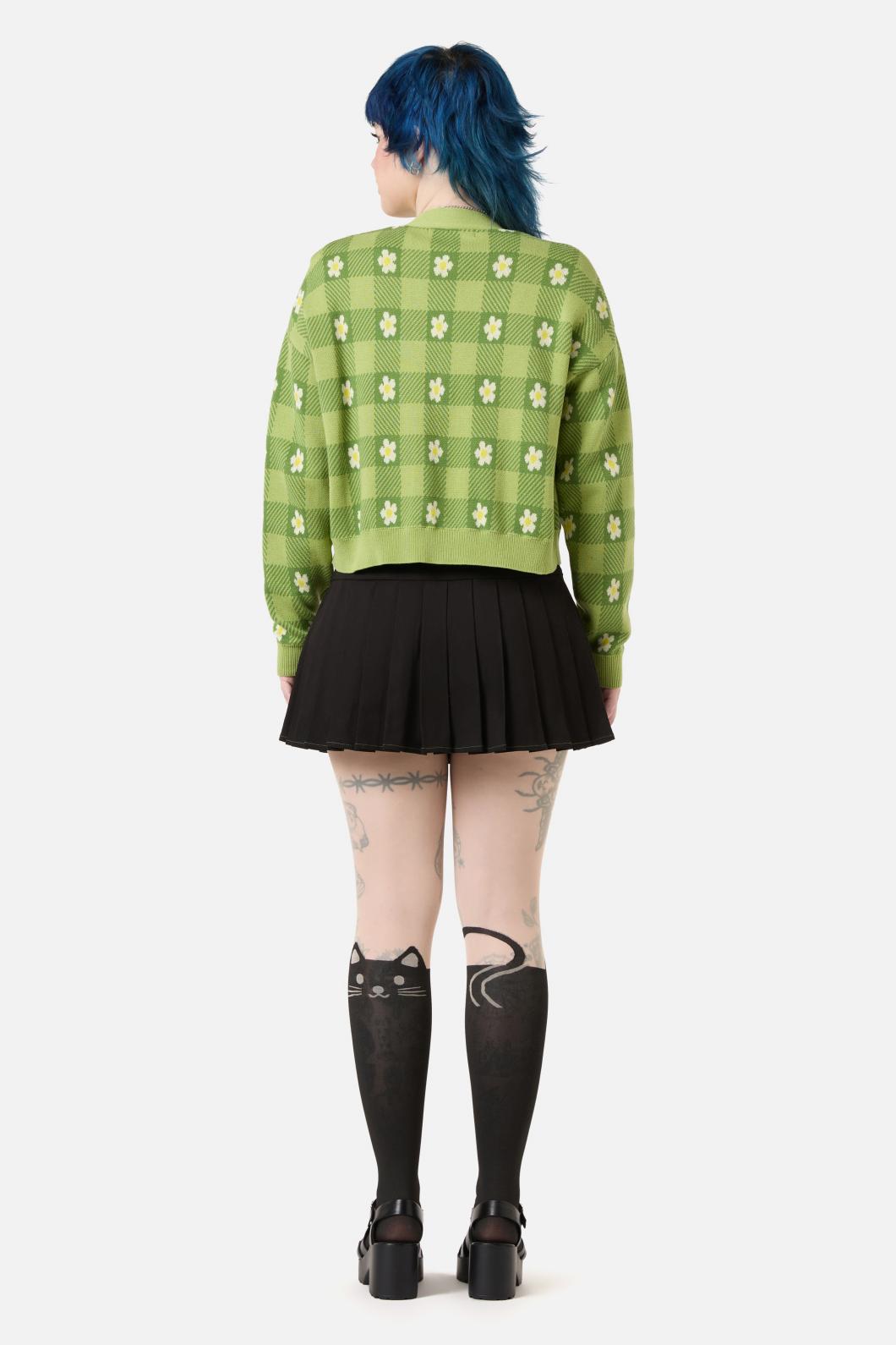 Dangerfield - Garden Hedge Check Cardigan - green