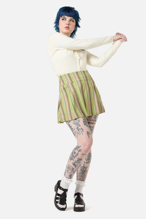 Dangerfield - Homily Stripe Cord Skirt - multi