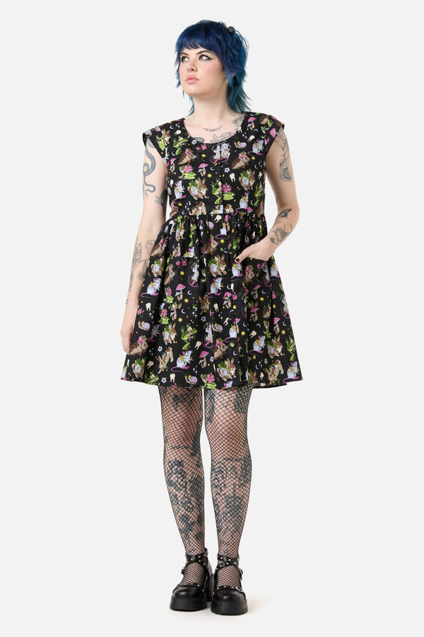 Dangerfield - Collectors Guild Print Dress - black