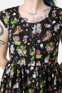 Dangerfield - Collectors Guild Print Dress - black