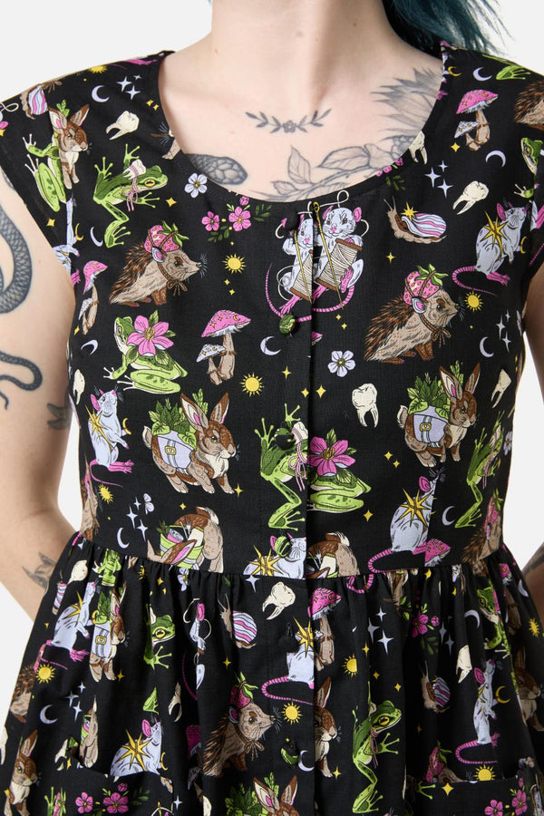 Dangerfield - Collectors Guild Print Dress - black