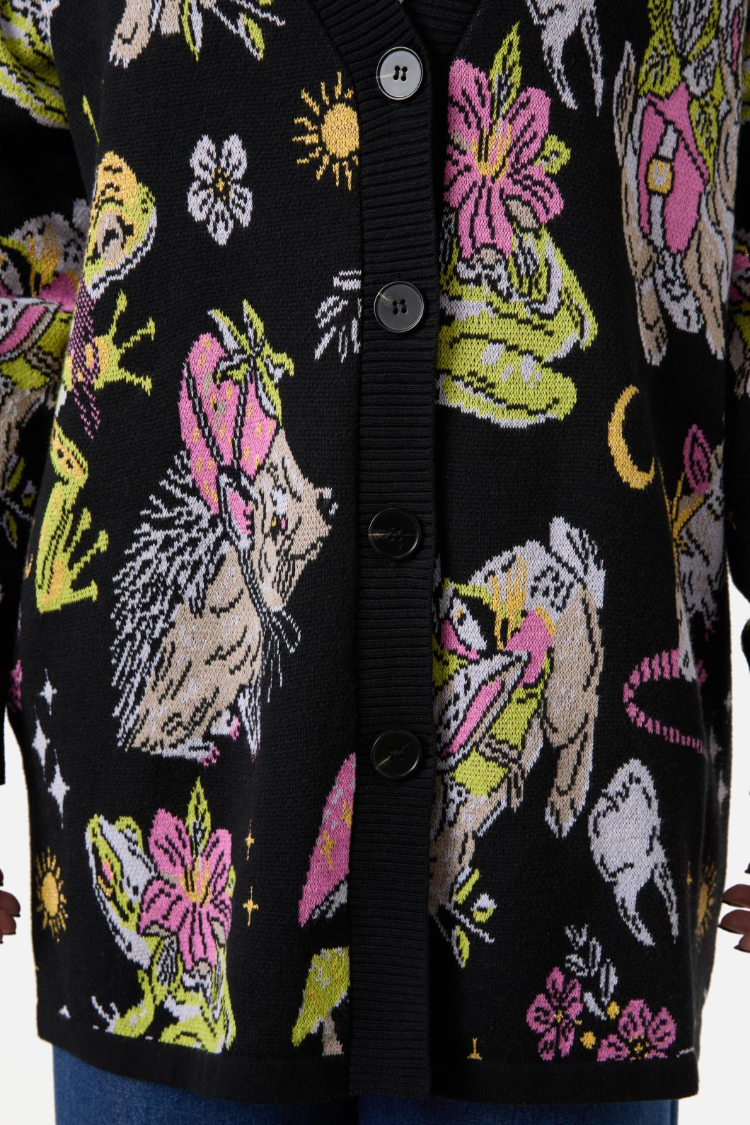 Dangerfield - Collectors Guide PrintCardigan - black