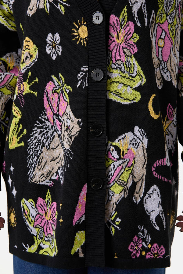 Dangerfield - Collectors Guide PrintCardigan - black