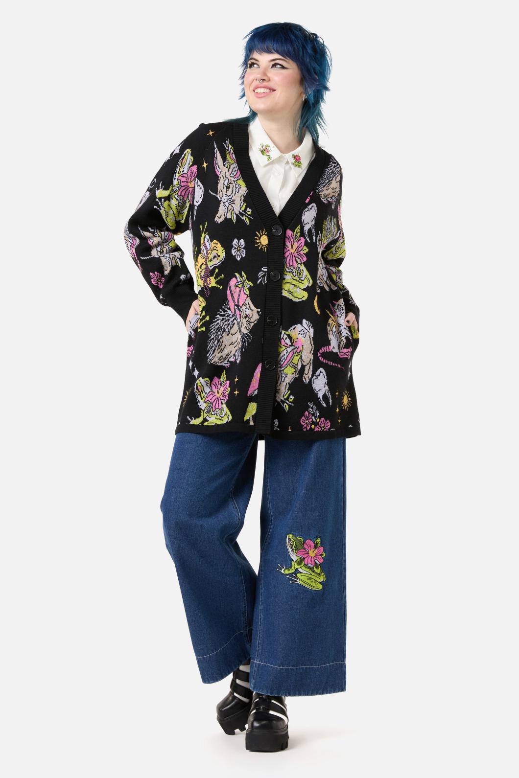 Dangerfield - Collectors Guide PrintCardigan - black