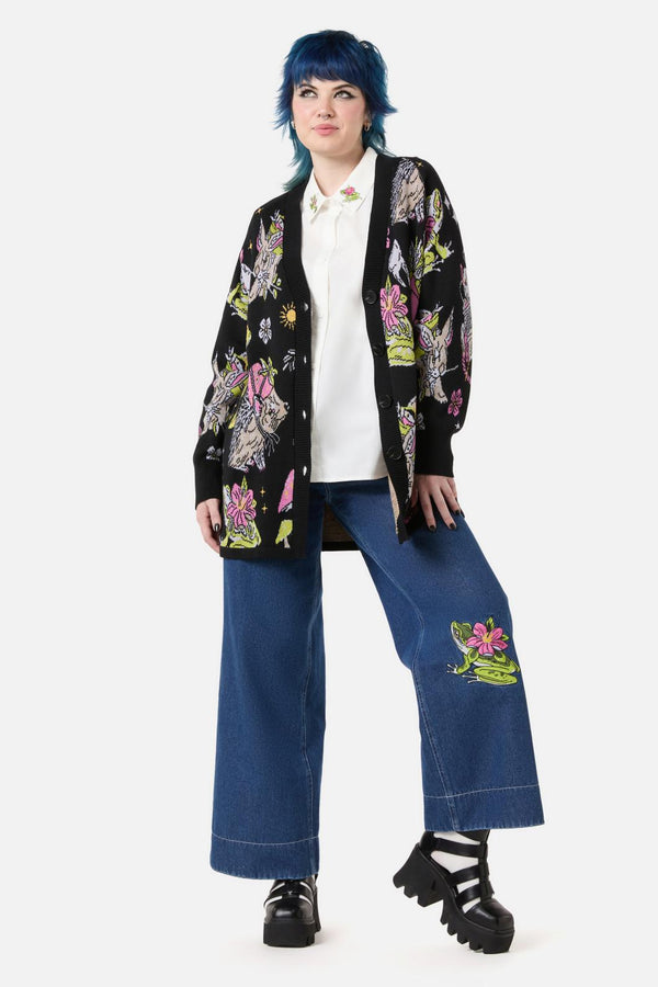 Dangerfield - Collectors Guide PrintCardigan - black