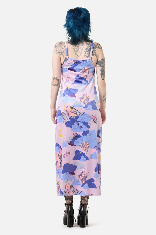 Dangerfield - Goodnight Bunny Velvet Dress - lavender