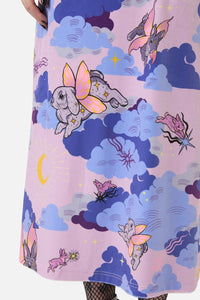Dangerfield - Goodnight Bunny Velvet Dress - lavender