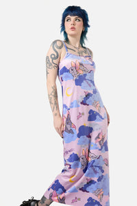 Dangerfield - Goodnight Bunny Velvet Dress - lavender