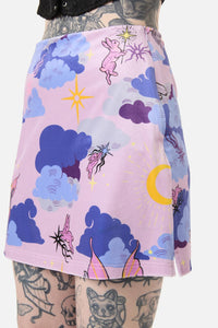 Dangerfield - Goodnight Bunny Velvet Skort - lavender