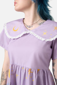 Dangerfield - Goodnight Bunny Border Dress - lavender