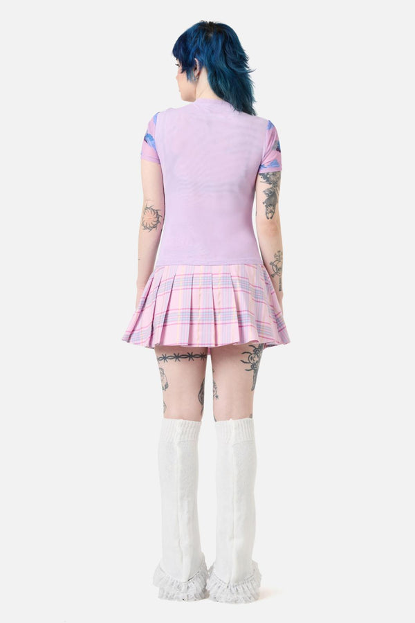 Dangerfield - Goodnight Bunny Mesh Top - lavender