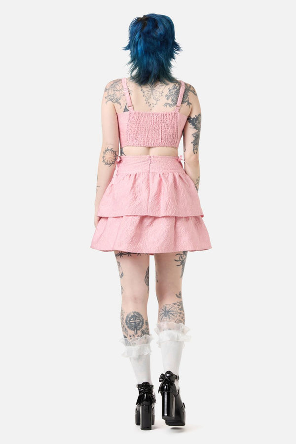 Dangerfield - Abundance Ruffle Corset - pink