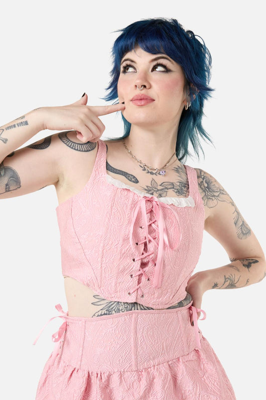 Dangerfield - Abundance Ruffle Corset - pink