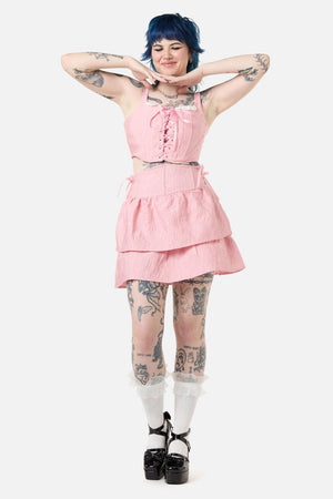 Dangerfield - Abundance Corset Skirt - pink