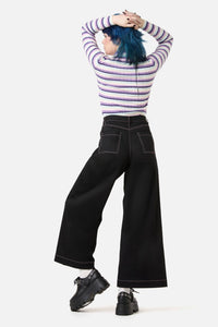 Dangerfield - Moon Time Wide Leg Pants - black